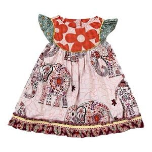 Matilda Jane Platinum Elephant Flutter Dress